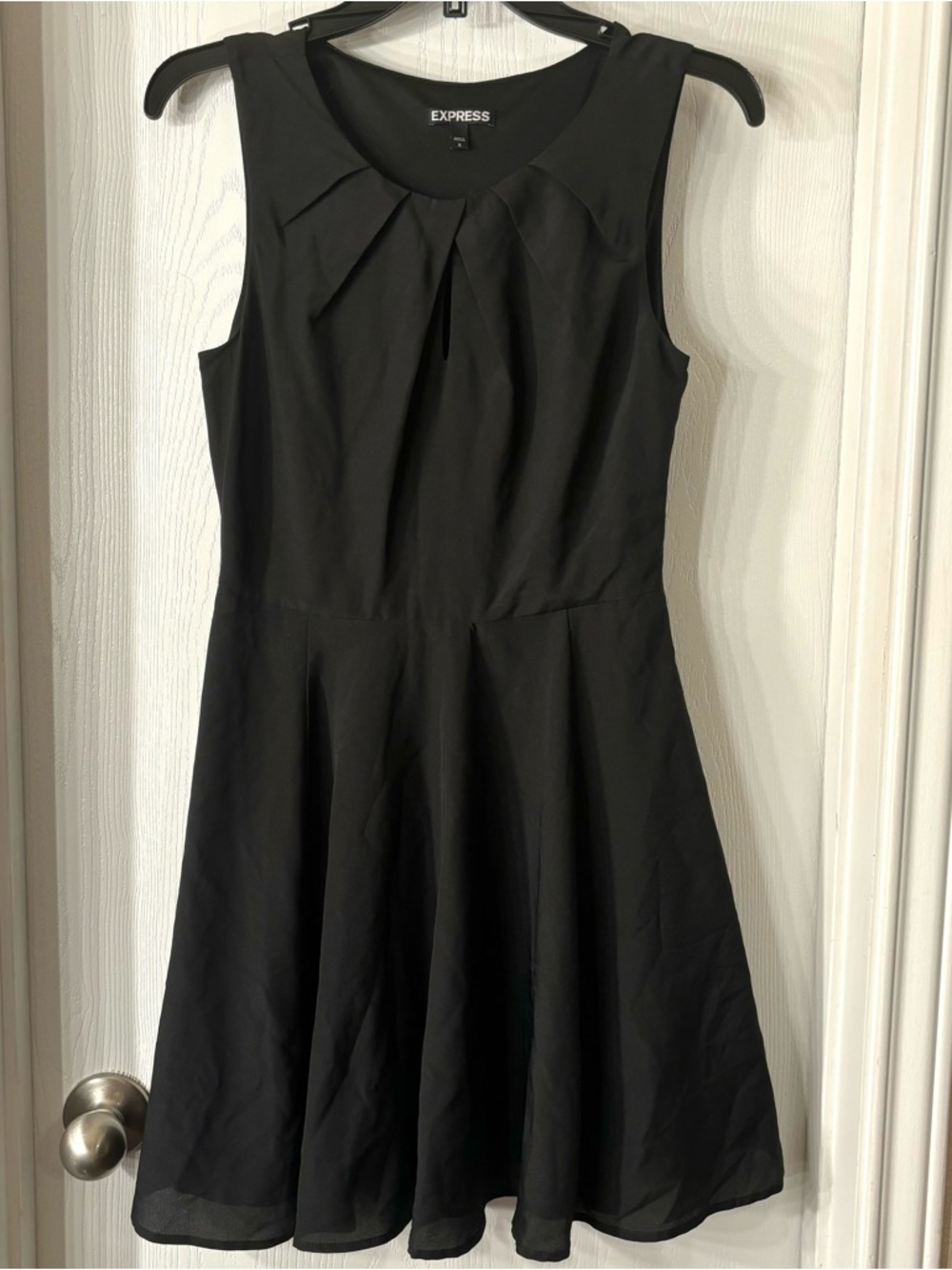 Express black keyhole neck formal business casual corp goth tank dress 2